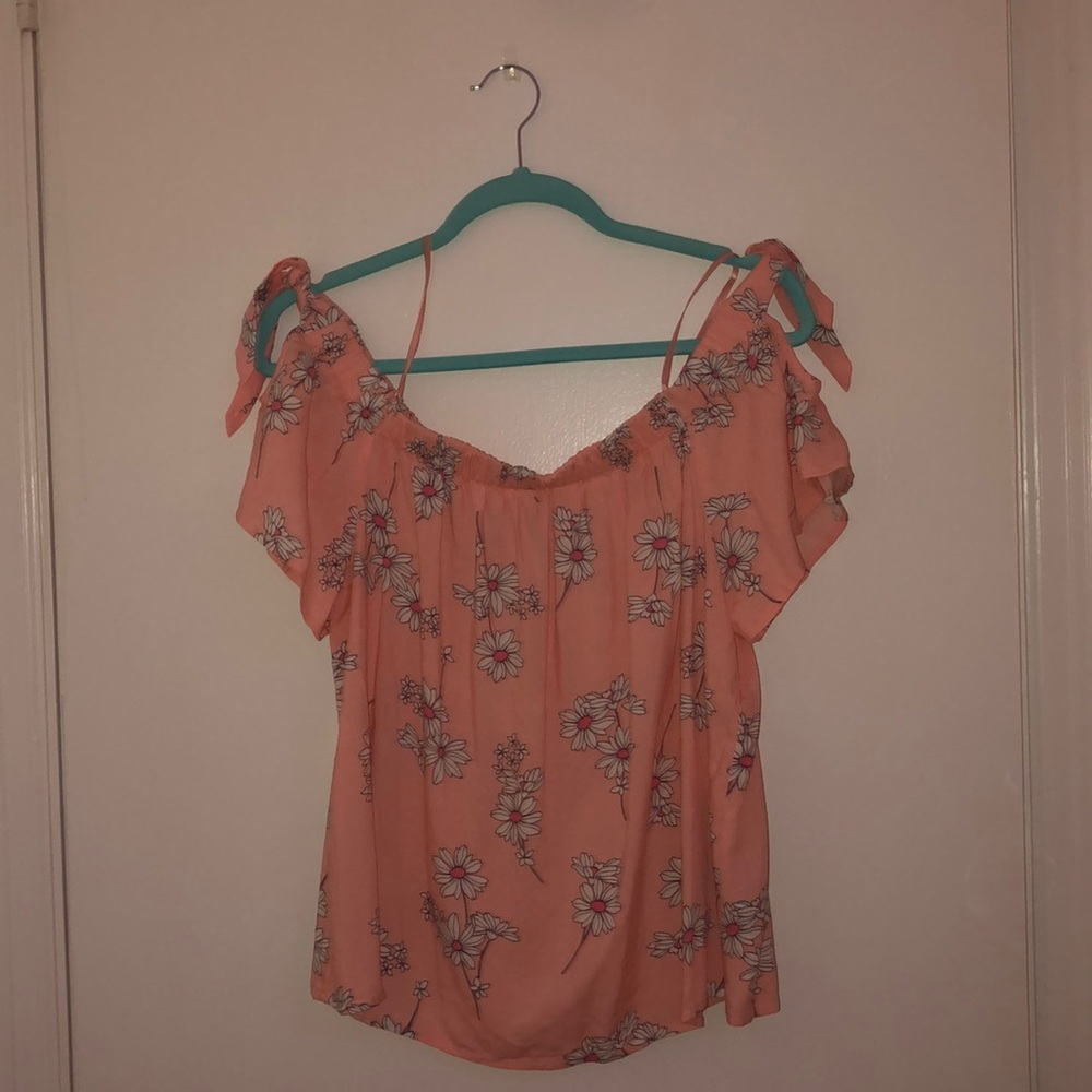 off the shoulder flower top - Picture 1 of 1